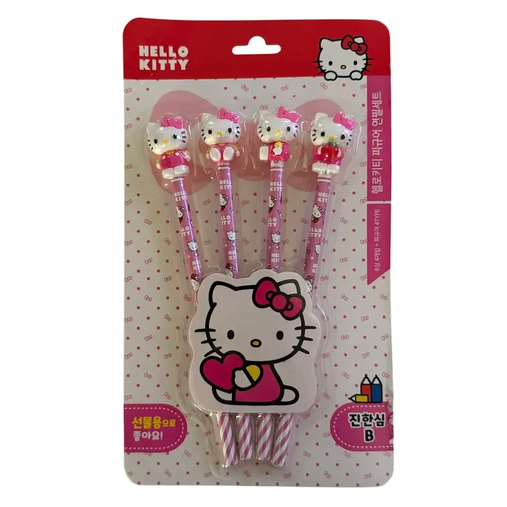 Hello Kitty 4pc Pencil Set NEW
